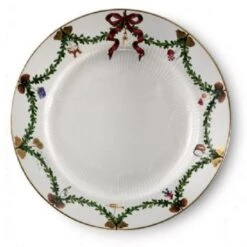 Star Fluted Christmas Dessert/Salad Plate