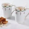 Star Fluted Christmas 2 Pack Mugs