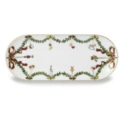 Star Fluted Christmas Oblong Dish