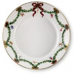 Star Fluted Christmas Salad Plate